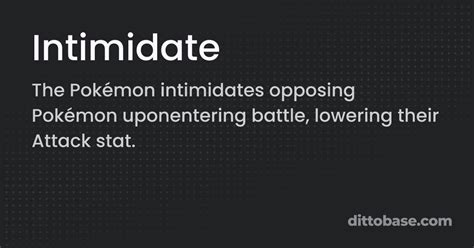 intimidate pokemon|Intimidate (Ability) .